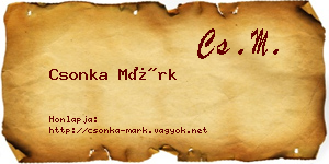 Csonka Márk névjegykártya